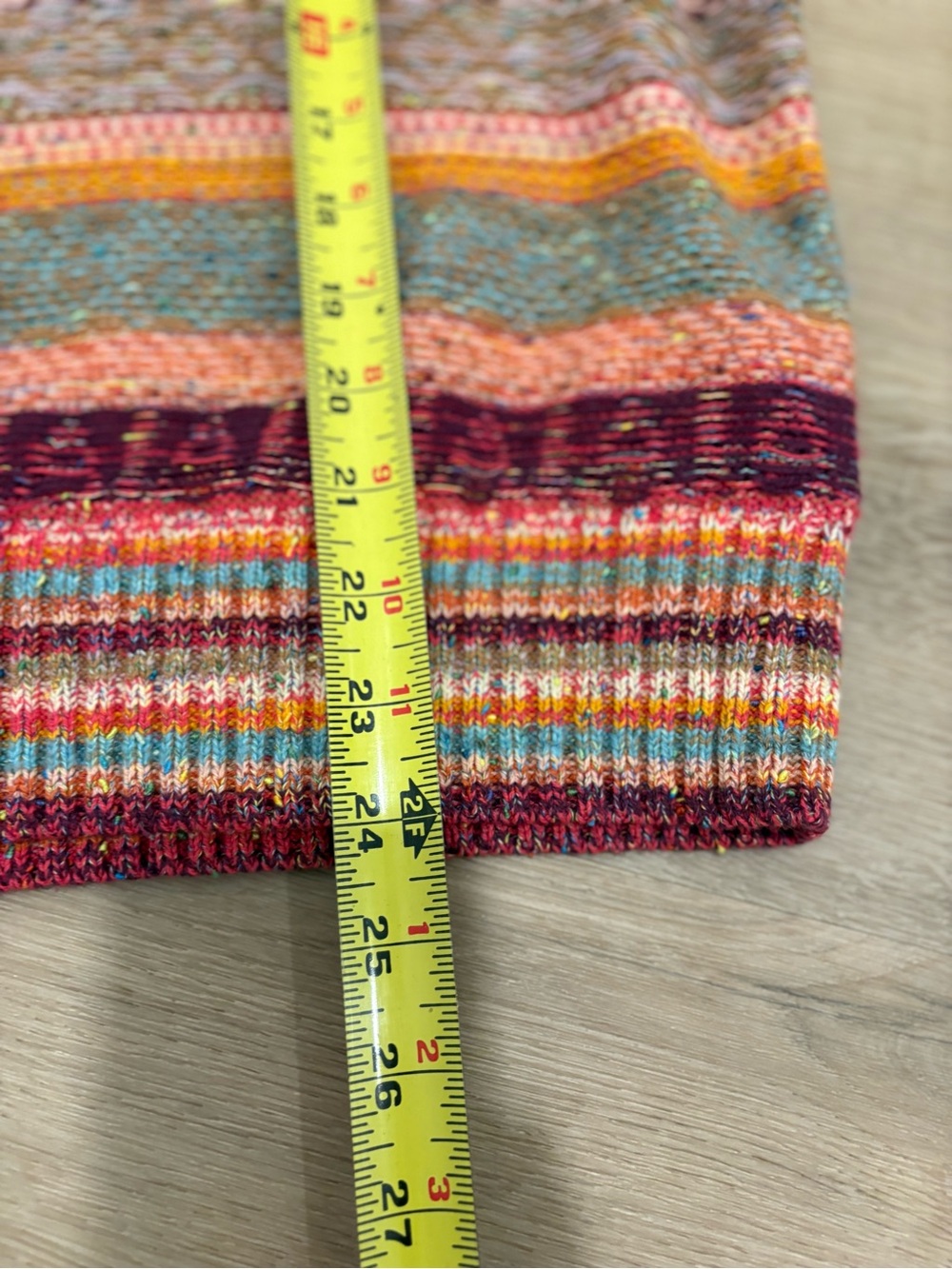 Anthropologie Pilcro Ruffle Striped Sweater Size Large - Picture 6 of 7